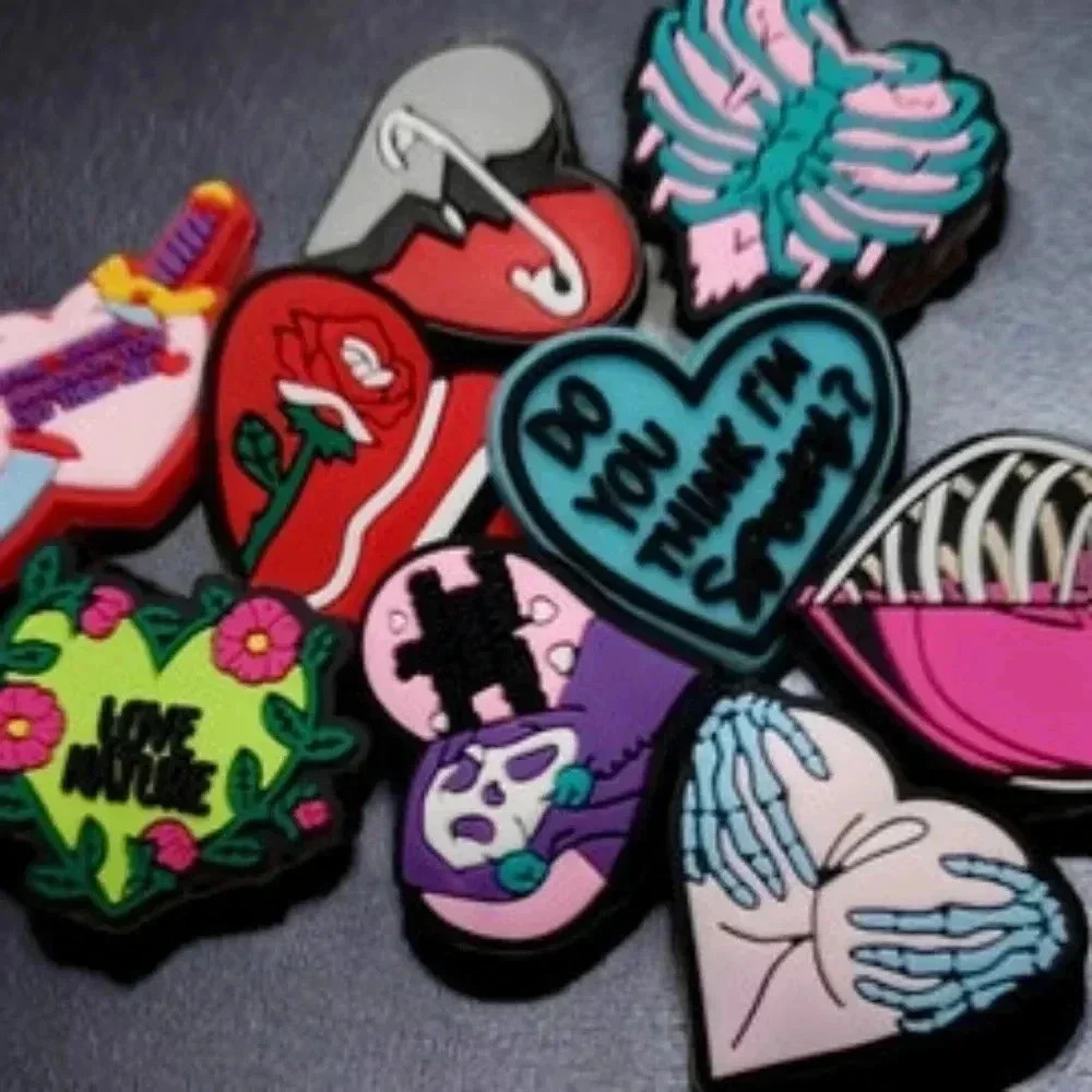 Heart Croc Charms